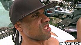 i watch this black thug gettin fucked by a blond guy in ghetto interracial gay amateurs