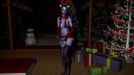 I'm mesmerized by Widowmaker's sexy Christmas dance. Her long hair and big ass just tease me endlessly!