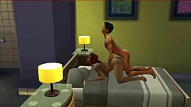 Aunt and nephew indulge in wild anime tit play