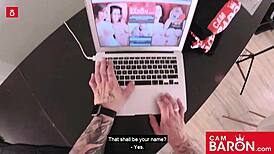 Shy goth teen Doreen reveals she's a cock-loving slut on cambaron com