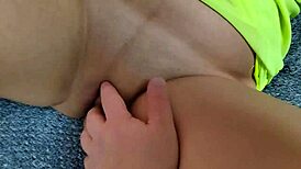 Just chilling while she fingers her tight wet pussy and jerks me off