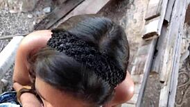 Charming old town explored by amateurs in outdoor mexican setting