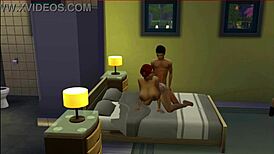 Aunt and nephew indulge in wild anime tit play