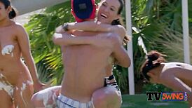 hey, wanna watch us american couples get wet and wild before the party starts?