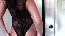 Brunette milf drowns cock in spit until it explodes with cum!