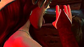 Krampus welcomes new naughty helper in anime hentai fantasy with big black cock