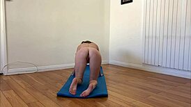 naked milfs doing morning yoga before getting rough sex, talking dirty about their juicy pussies