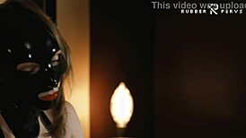 rubber pervs in lingerie tease with feet masturbation