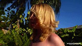 Blonde babe picked up at gas station, emotionally nailed at guy's home.