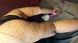 Festive Striptease Reveals Thong and Ripped Clothes During Christmas Celebration