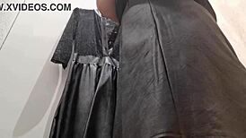 Italian Chubby Stepmom Drags You to Try Leather Outfits in Public