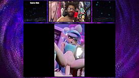 Marie And Callie Riding Creamy Cock In Game