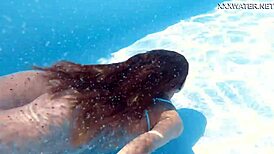 hey, watch ivi rein dive deep with underwater pool skills