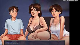 Thirsty MILFs crave big cock in steamy threesome gameplay