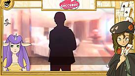 In sweet dreams succubus, she gives blowjobs to monsters.