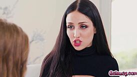 Jade Baker's Devilish Tongue Quickly Pleasures Lena Paul's Pussy in College Fantasy