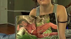 Stepmom teaches you how to masturbate with a porn magazine like an expert
