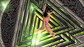 This animated teen girl fingers her pussy and ass