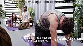 Slut In Yoga Class Back Row Fucked By Black Instructor During Meditation