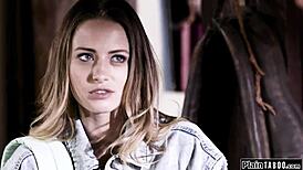 New foster teen eagerly sucks and rides her stepdaddy