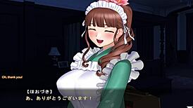 Maid-san And Boin Game Hozuki Scene 4 In English