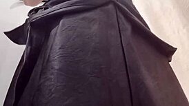 Italian Chubby Stepmom Drags You to Try Leather Outfits in Public