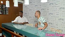 cute tgirl maira dimov spit roasted and filled by two studs