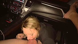 Whoa! Licking his ass in the car until he cums twice!