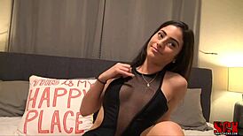 Does Jasmine Vega crave that big cock? She loves sucking it and getting cum on her tits.