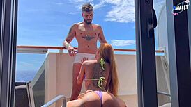 End of year on the cruise, we fucked on our cabin balcony - Romulo Pontes 😍