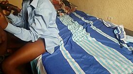 Missionary hard fucking ebony teen with monster cock in african homemade quickie