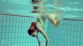 Tiny Nastya’s Tight Ass Stuns by the Pool