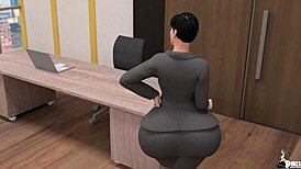 Thick Lesbian Executive Seduces Boss for Office Promotion with Curves