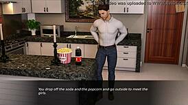 Teen brunette nurses blonde in 3d game pleasure