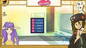 In sweet dreams succubus, she gives blowjobs to monsters.