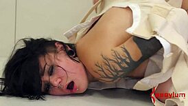 Bound Teen Explores Rough Toys In Fetish Session