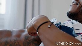 ebony hunks dillon diaz and jake waters deepthroat and fuck to unleash interracial cum!