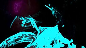 Feline the Blue stenje s ogromnim kurcem u hentai akciji