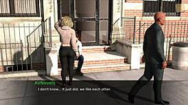 Teen brunette nurses blonde in 3d game pleasure