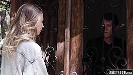 New foster teen eagerly sucks and rides her stepdaddy