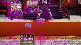 Quarta Knight bound in tight bondage with big ass and tits in hentai anime game.