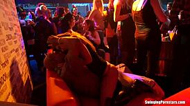 blonde chick got banged hard at the club, oops