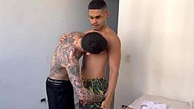 went to my tattooed friend's place to chill, but damn, he's hung and loves to fuck