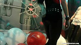 blonde chick got banged hard at the club, oops