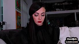 Glamorous cocksucking goddess fingers herself intensely!