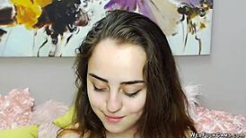 Small Tits Babe Plays With Vibrator! Watch Her Moan Loudly!