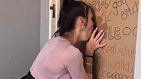 Gloryhole Slut Sucks And Jerks My Dick Deep