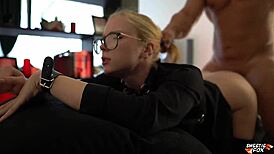 hot girl gets gagged, choked in missionary, sucks monster cock deep, hardcore fucking leads to cumshot