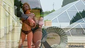 nympho passionately fingers trimmed pussy until cumming