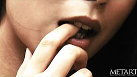 Hot sexy Asian milf masturbates to intense orgasm, big tits fingering clit